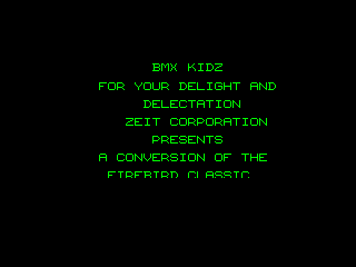 BMX Kidz — ZX SPECTRUM GAME ИГРА