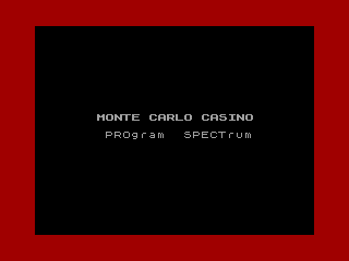 Monte Carlo Casino — ZX SPECTRUM GAME ИГРА