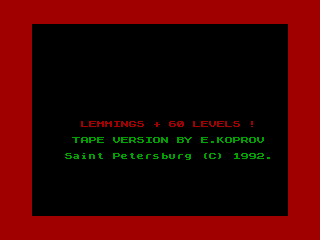 LEMMINGS — ZX SPECTRUM GAME ИГРА