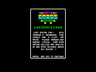 Moto Cross Simulator — ZX SPECTRUM GAME ИГРА