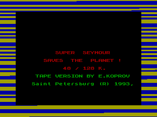 SUPER SEYMORE SAVE THE PLANET — ZX SPECTRUM GAME ИГРА