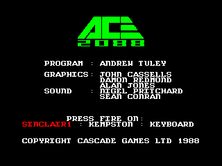 ACE 2088 — ZX SPECTRUM GAME ИГРА