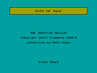 Stunt Car Racer — ZX SPECTRUM GAME ИГРА