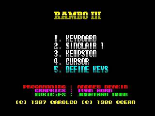 Rambo III — ZX SPECTRUM GAME ИГРА