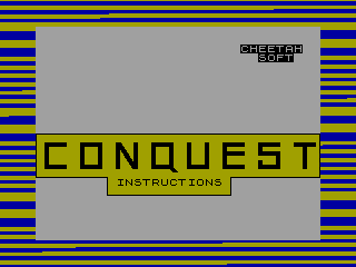 CONQUEST INSTRUCTION — ZX SPECTRUM GAME ИГРА