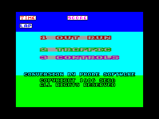 OUT RUN — ZX SPECTRUM GAME ИГРА