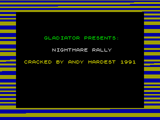 Nightmare Rally — ZX SPECTRUM GAME ИГРА