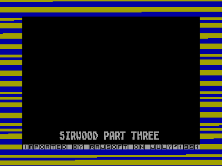 SIRWOOD 3 — ZX SPECTRUM GAME ИГРА