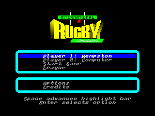 INTERNATIONAL RUGBY — ZX SPECTRUM GAME ИГРА