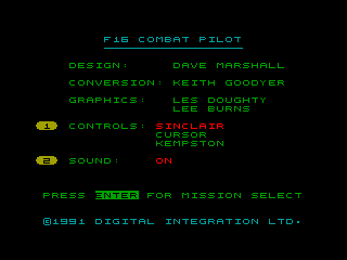 F-16 Combat Pilot — ZX SPECTRUM GAME ИГРА