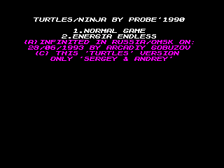 TURTLES — ZX SPECTRUM GAME ИГРА