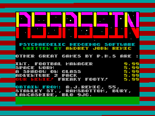 Assassin — ZX SPECTRUM GAME ИГРА