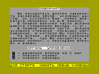 LABYRINT — ZX SPECTRUM GAME ИГРА