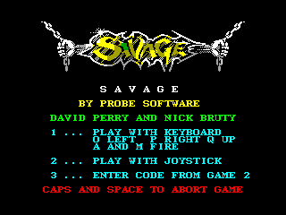 SAVAGE 3 — ZX SPECTRUM GAME ИГРА