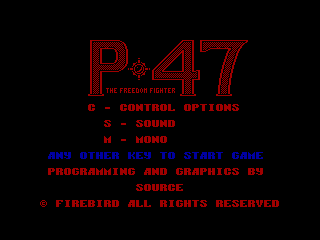 P-47 Thunderbolt — ZX SPECTRUM GAME ИГРА