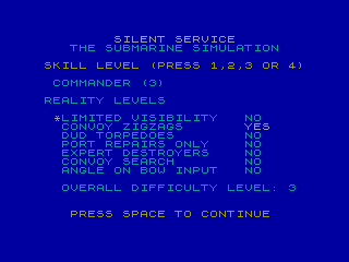 SILENT SERVICE — ZX SPECTRUM GAME ИГРА
