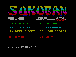 SOKOBAN — ZX SPECTRUM GAME ИГРА