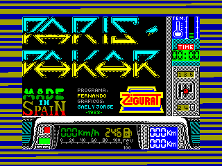 Paris-Dakar — ZX SPECTRUM GAME ИГРА