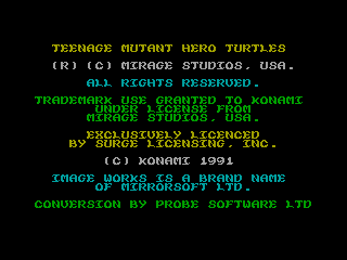 TEENAGE MUTANT HERO TURTLES 2 — ZX SPECTRUM GAME ИГРА