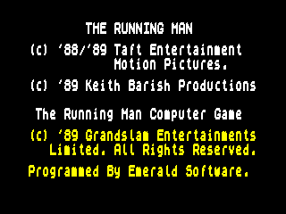 Running Man — ZX SPECTRUM GAME ИГРА