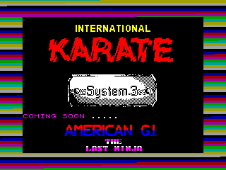 INTERNATIONAL KARATE — ZX SPECTRUM GAME ИГРА