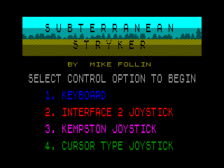 Subterranean Stryker — ZX SPECTRUM GAME ИГРА