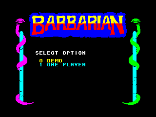 Barbarian — ZX SPECTRUM GAME ИГРА