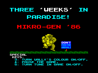 THREE WEEKS IN PARADISE — ZX SPECTRUM GAME ИГРА