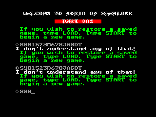 Robin of Sherlock — ZX SPECTRUM GAME ИГРА