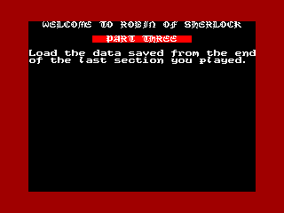 Robin of Sherlock — ZX SPECTRUM GAME ИГРА