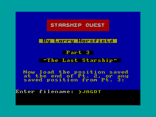 Starship Quest — ZX SPECTRUM GAME ИГРА