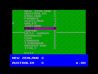 World Class Rugby — ZX SPECTRUM GAME ИГРА