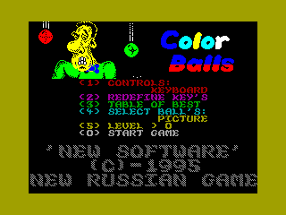 Color Balls — ZX SPECTRUM GAME ИГРА