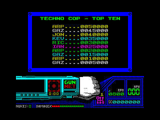 TECHNO COP — ZX SPECTRUM GAME ИГРА