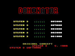 Dominator — ZX SPECTRUM GAME ИГРА