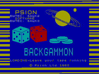 Backgammon — ZX SPECTRUM GAME ИГРА