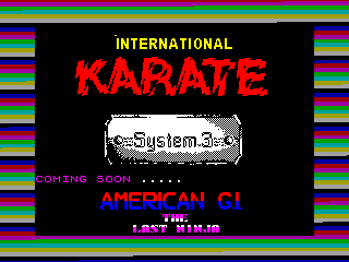 INTERNATIONAL KARATE — ZX SPECTRUM GAME ИГРА