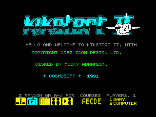 Kikstart 2 — ZX SPECTRUM GAME ИГРА