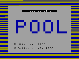 POOL — ZX SPECTRUM GAME ИГРА