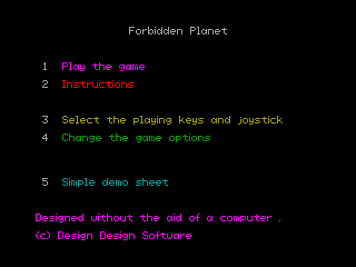 FORBIDDEN PLANET — ZX SPECTRUM GAME ИГРА