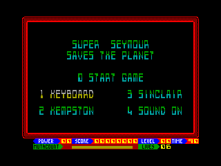 SUPER SEYMORE SAVE THE PLANET — ZX SPECTRUM GAME ИГРА