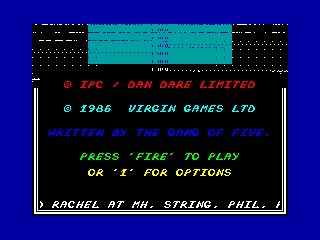 DAN DARE 1 — ZX SPECTRUM GAME ИГРА