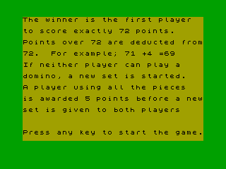 Dominoes — ZX SPECTRUM GAME ИГРА