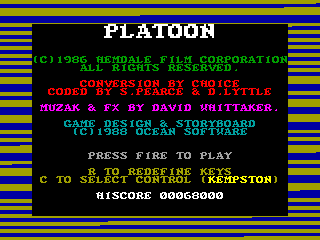 PLATOON — ZX SPECTRUM GAME ИГРА