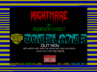 Nightmare on Robinson Street, A — ZX SPECTRUM GAME ИГРА