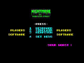 Nightmare on Robinson Street, A — ZX SPECTRUM GAME ИГРА