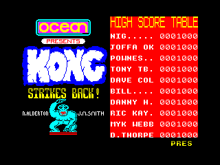 Kong Strikes Back — ZX SPECTRUM GAME ИГРА