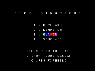 Rick Dangerous — ZX SPECTRUM GAME ИГРА