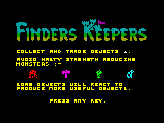 Finders Keepers — ZX SPECTRUM GAME ИГРА