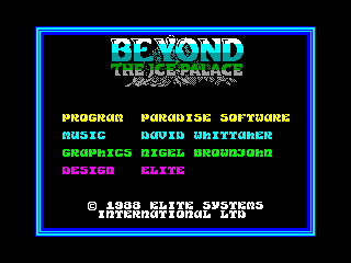 Beyond the Ice Palace — ZX SPECTRUM GAME ИГРА